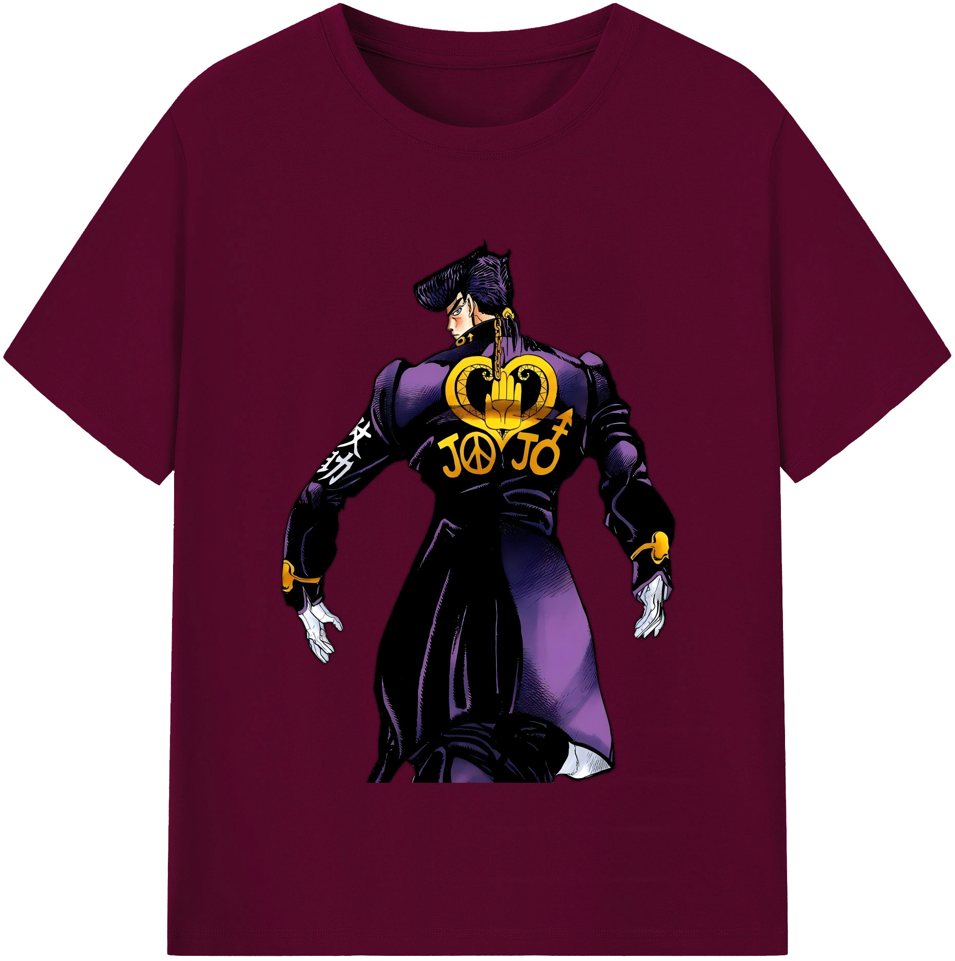 （画像用） ジョジョの奇妙な冒険 ひがしかた じょうすけ JoJo's Bizarre Adventure Higashikata Josuke レディースカジュアルプリントTシャツ（綿100％）